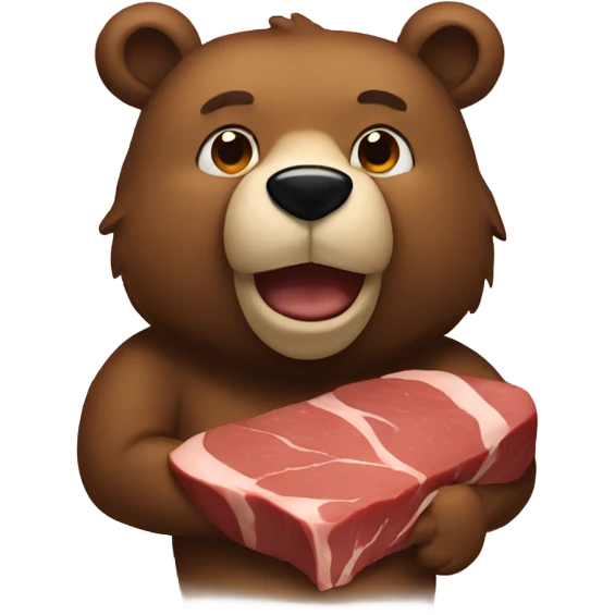 Bear with Beef  emoji