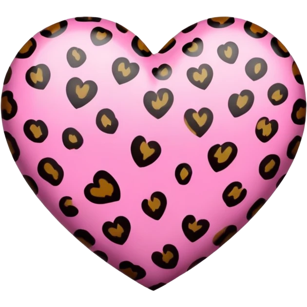 Corazón leopardo Rosa  emoji
