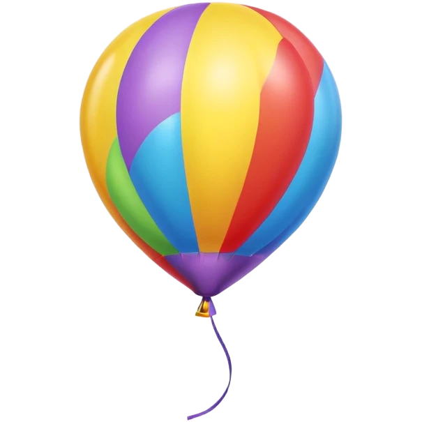Colorful balloon (balão colorido) emoji