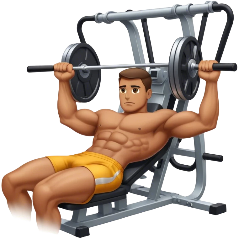 guy lying pec deck fly exercise emoji