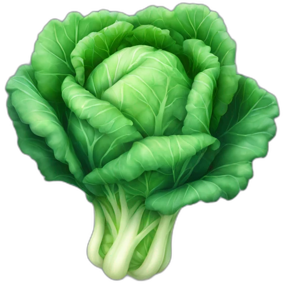 iridescent rope-shaped cabbage emoji