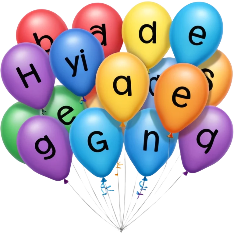 The words “hide your girlfriends” written in party balloons multicolored emoji