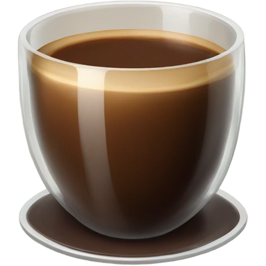 raf coffee in a glass cup no gradient just creame color emoji