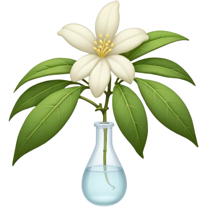 wilted jasmine like realistic detial but used for mobile emoji emoji