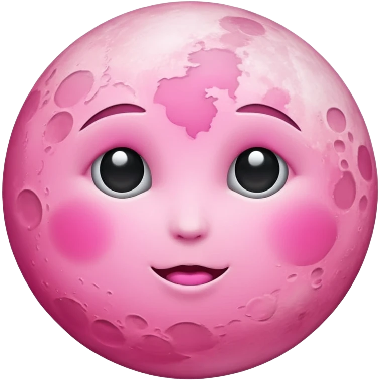 Pink moon emoji