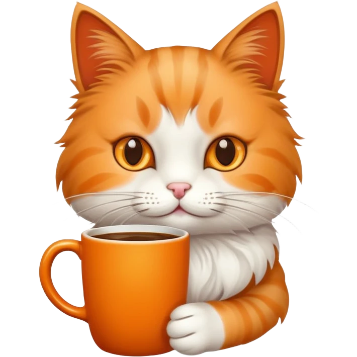 Cat drinking coffee  emoji