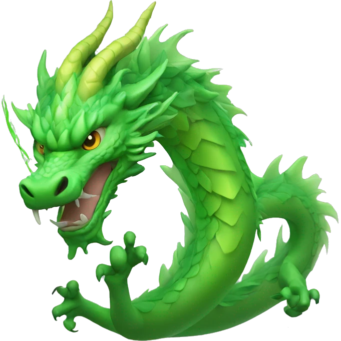 Chinese-dragon green;green aura and soul appearance; no wings emoji