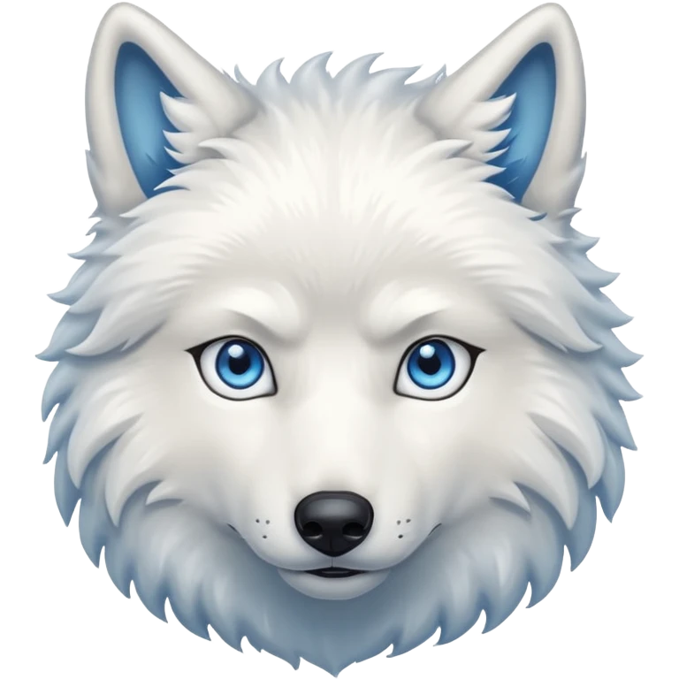 White wolf with blue eyes emoji