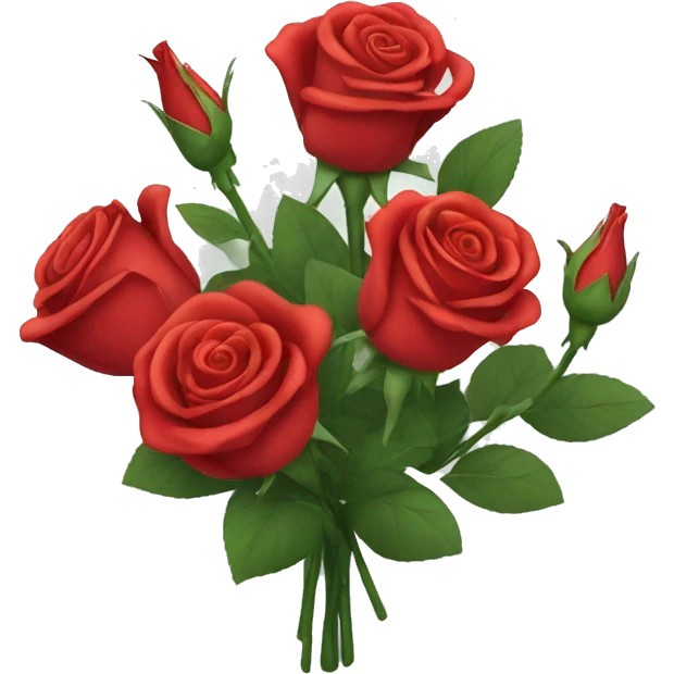 Red rose bouquet  emoji