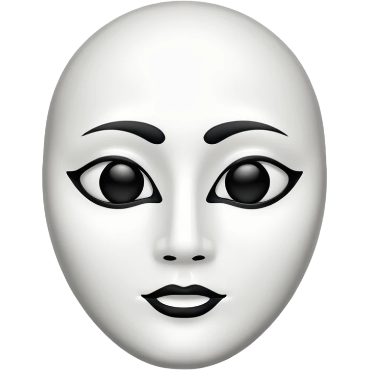 facial mask black and white emoji