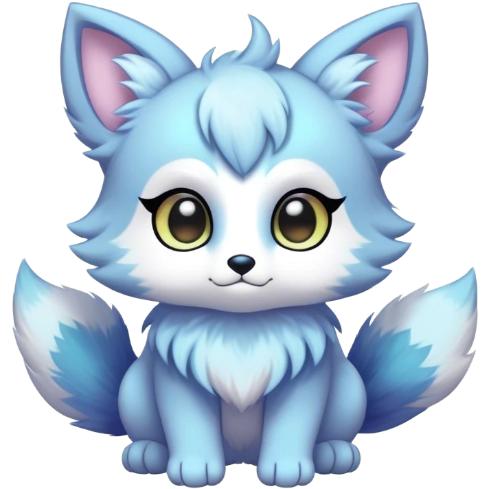 Kawaii bright ethereal anthro fursona Fakemon emoji
