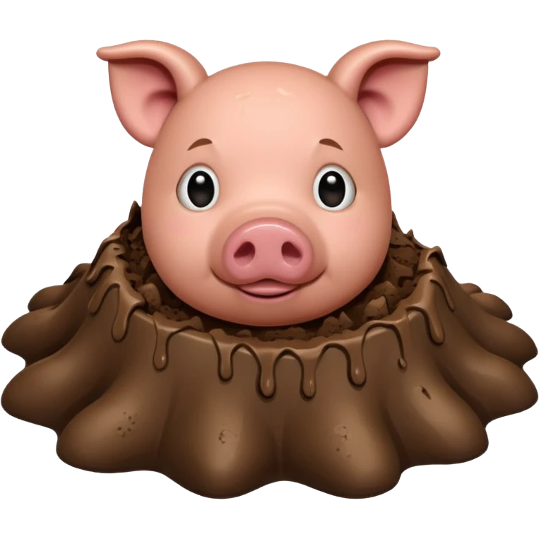 Pig in mud emoji