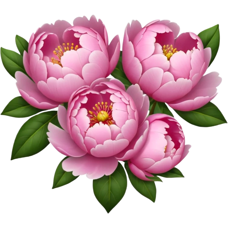 A heart of peonies emoji
