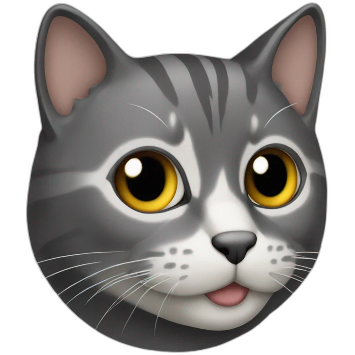 Gato rayado color plomo emoji