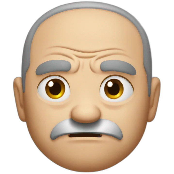 Bold old angry Russian emoji