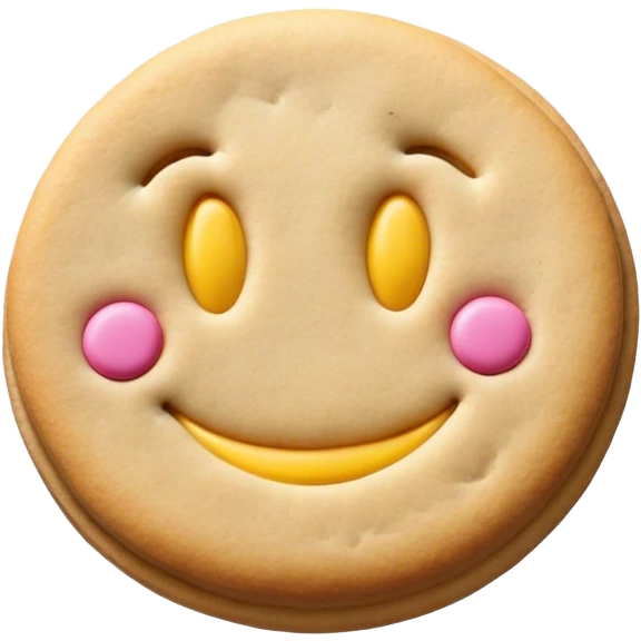Smiley face cookie emoji