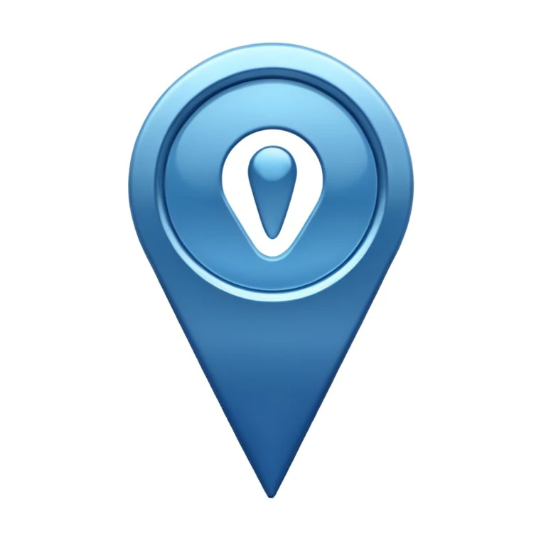 blue location pin emoji