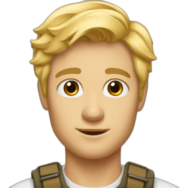 Blonder mann freches zwinkern emoji