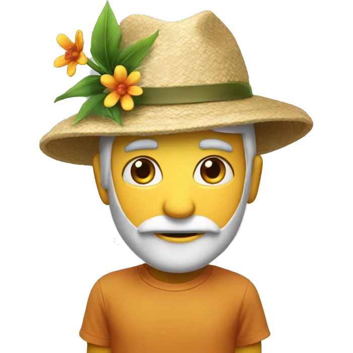 Blume mit hut emoji