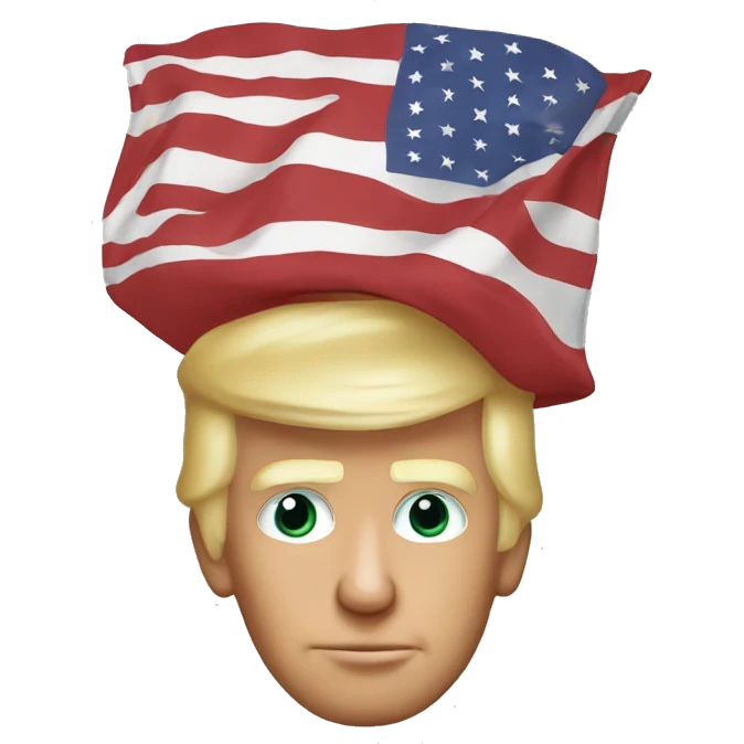 Trump with American flag emoji