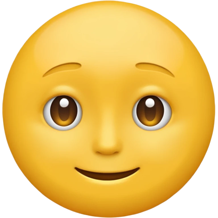 Emoji, yellow round neutral face emoji