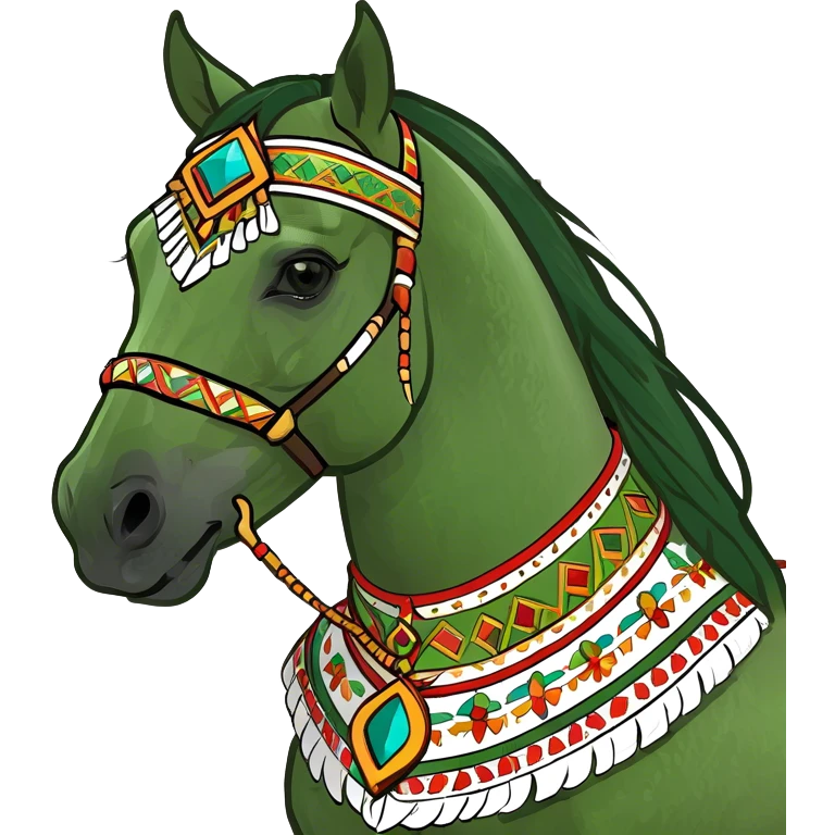 Arabian horse native costume  emoji