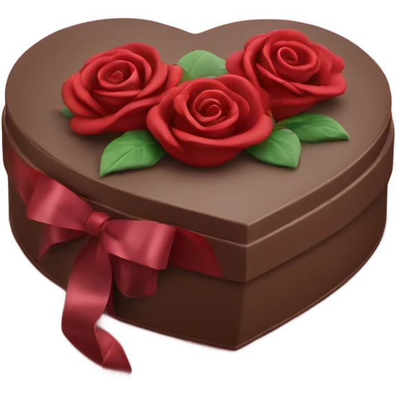 heart chocolate box with roses emoji