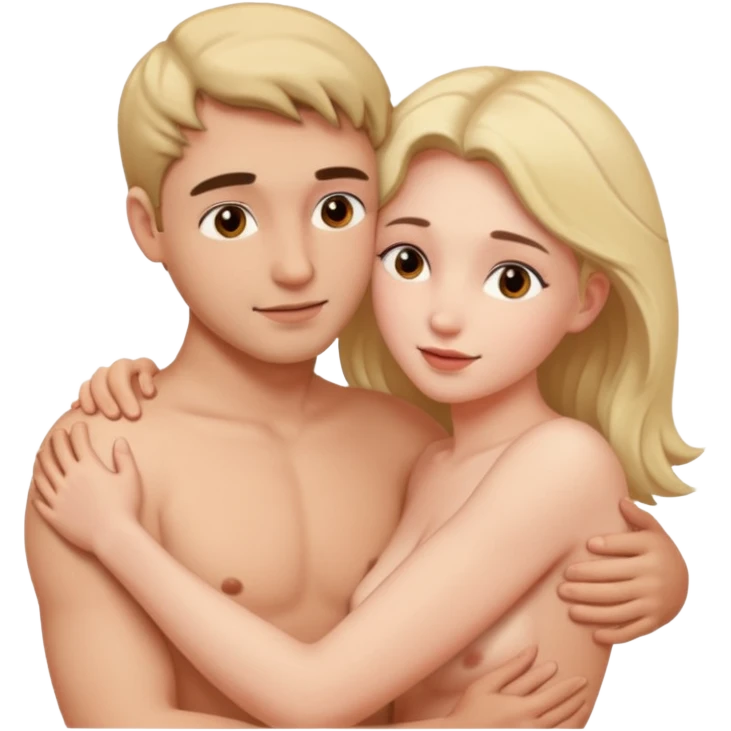 smiley d'un homme et une femme nus emoji