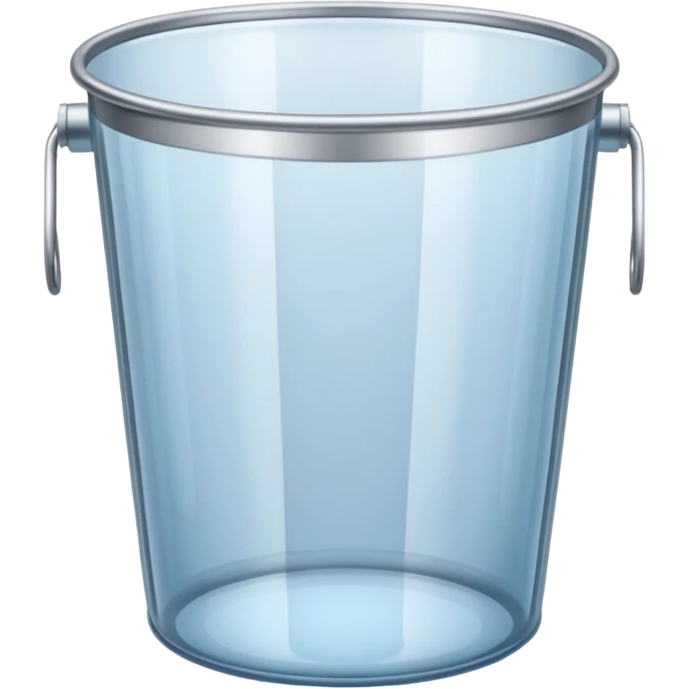 a transparent glass bucket emoji
