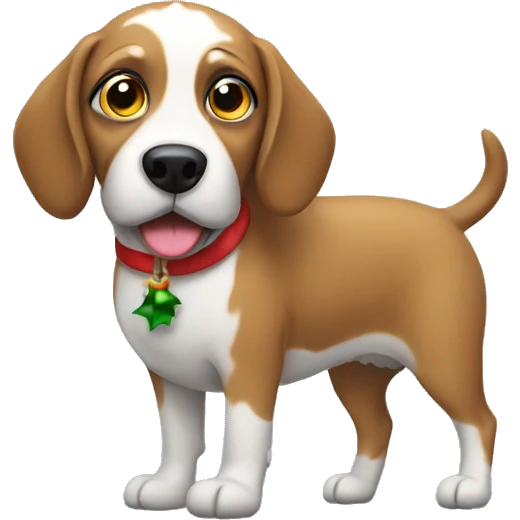 Christmas dog emoji
