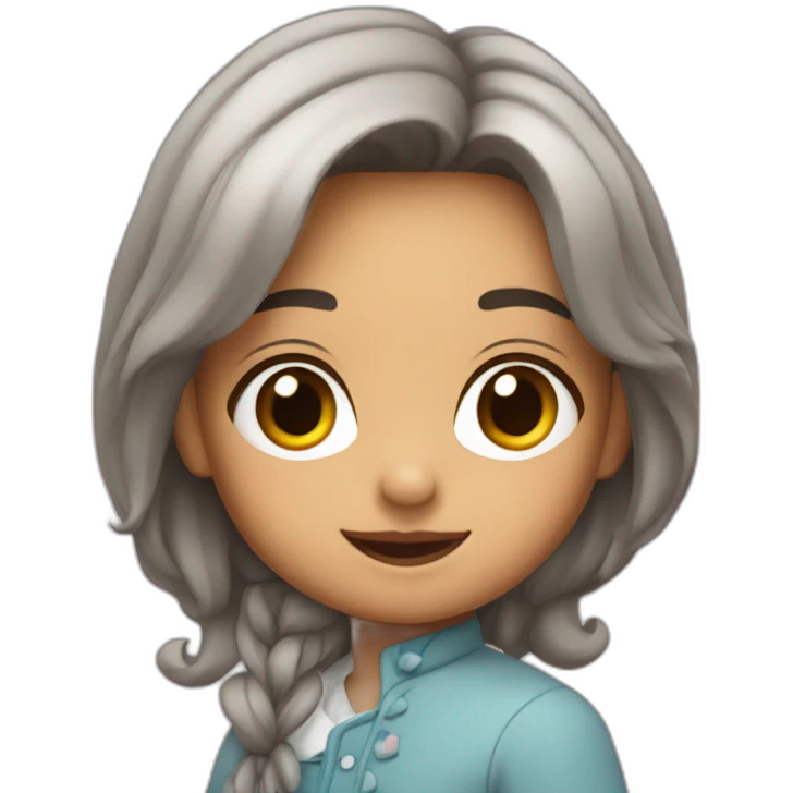 Niña rizada emoji