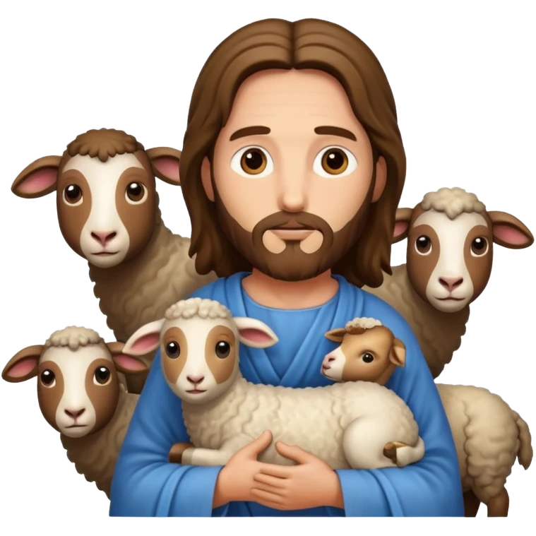 Jesus saving sheep emoji