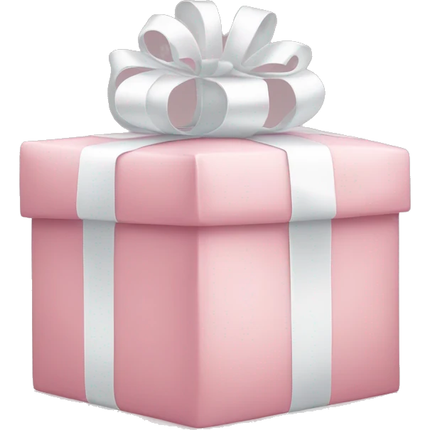 Light pink Christmas gifts under a white Christmas tree  emoji