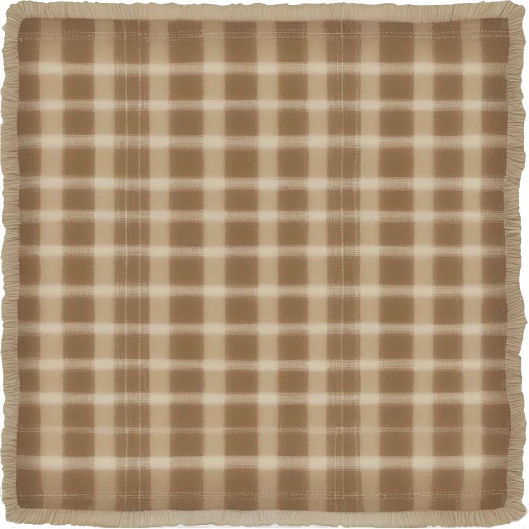 Tan plaid folded blanket emoji