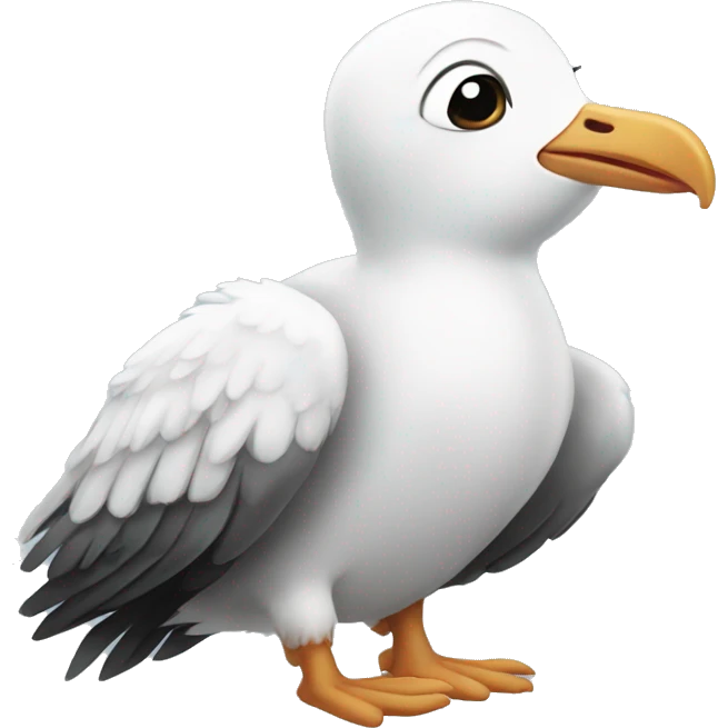 Baby albatross with wings outstretched  emoji