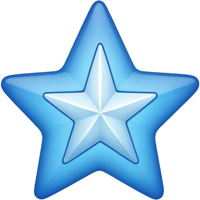 Create a verified badge a blue star with a white verified sign in middle emoji