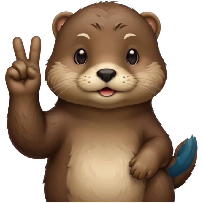 i want you make this otter 🦦 rise middle finger emoji