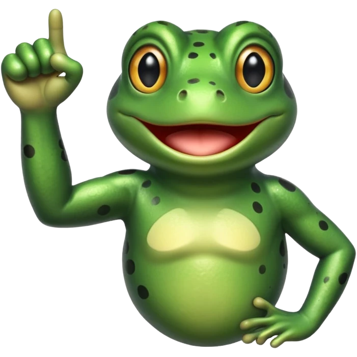 Frog black power symbol emoji