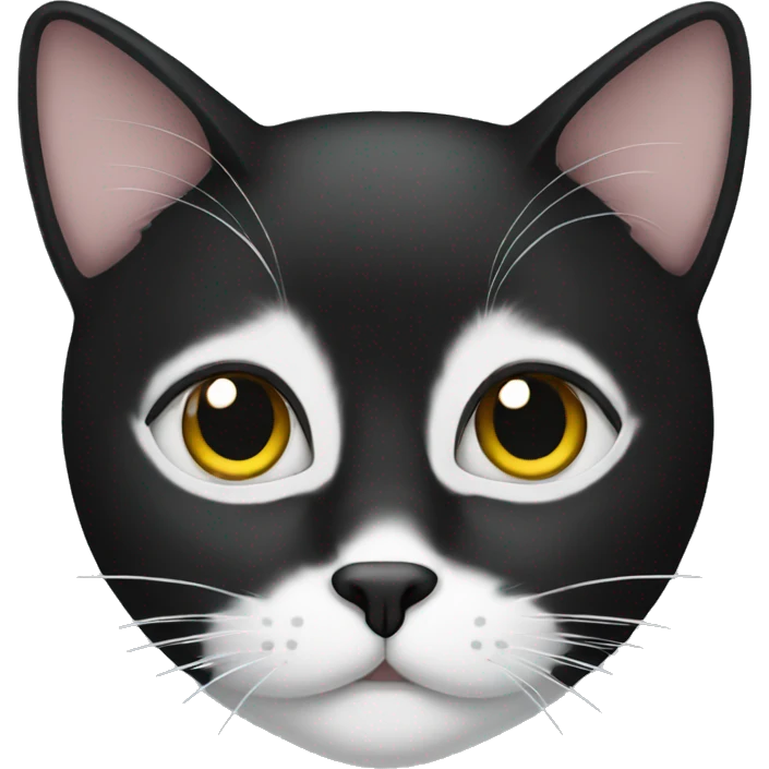 white and black cat  emoji
