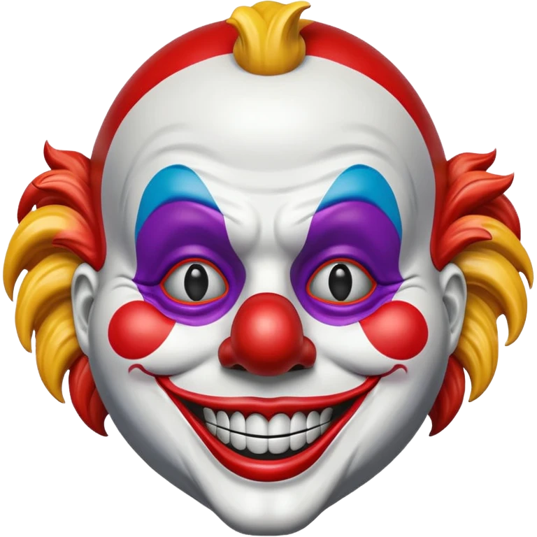 Mask – Painted clown mask with wide grin emoji