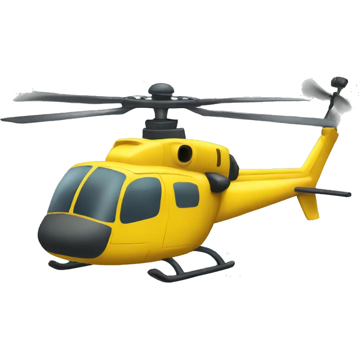 cute helicopter yellow combat emoji
