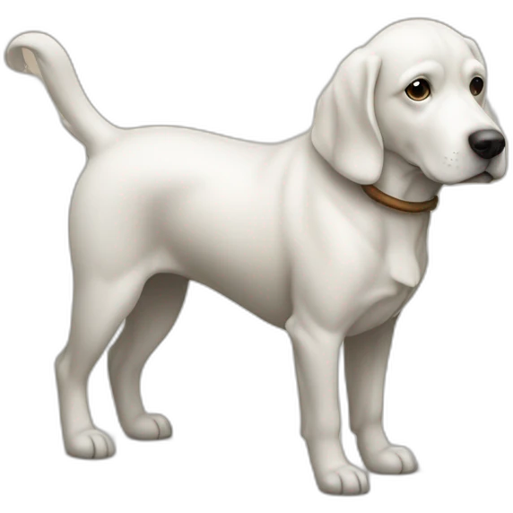 Chien avec un cheval et un cœur emoji