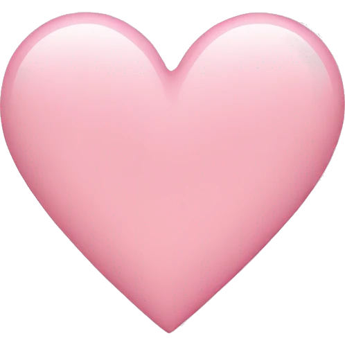 Light pink heart emoji