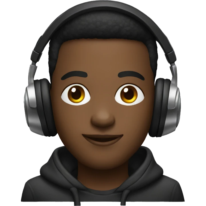dj male black  emoji