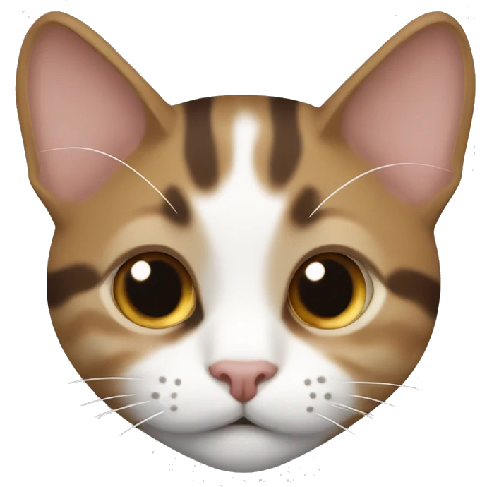 Brown and white tabby laying emoji