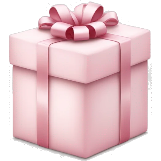 Light pink Christmas gifts under a white Christmas tree  emoji