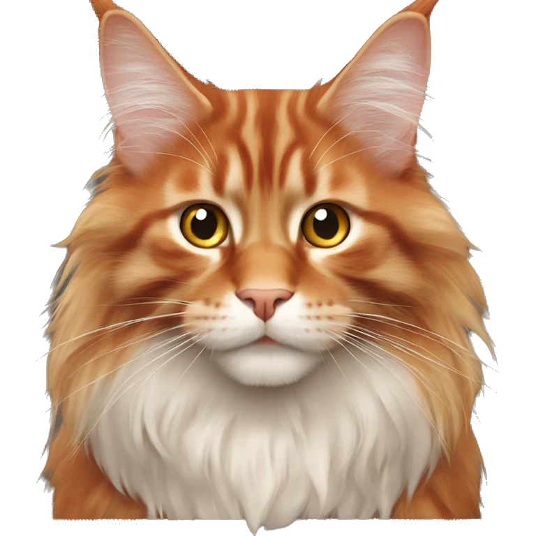 red maine coon emoji
