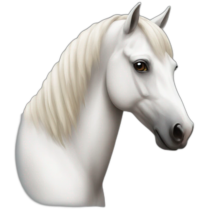 Marroun and white horse emoji