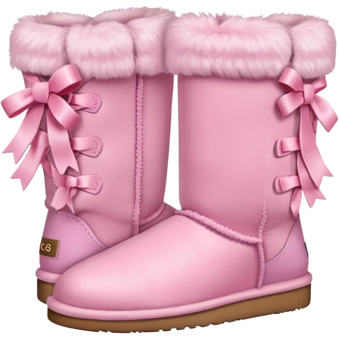 Pink pastel uggs with bows emoji
