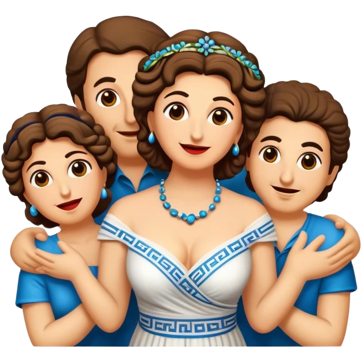Cinematic Realistic My Big Fat Greek Wedding Pop Culture Emoji, depicting a vibrant celebration of Greek culture rendered with lively textures and festive lighting. emoji